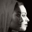 лицо, чёрное-белое, ч/б