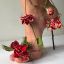 нога, ступня, розы, цветы, аппликация