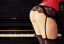 корсет, попа, чулки, пианино, рояль